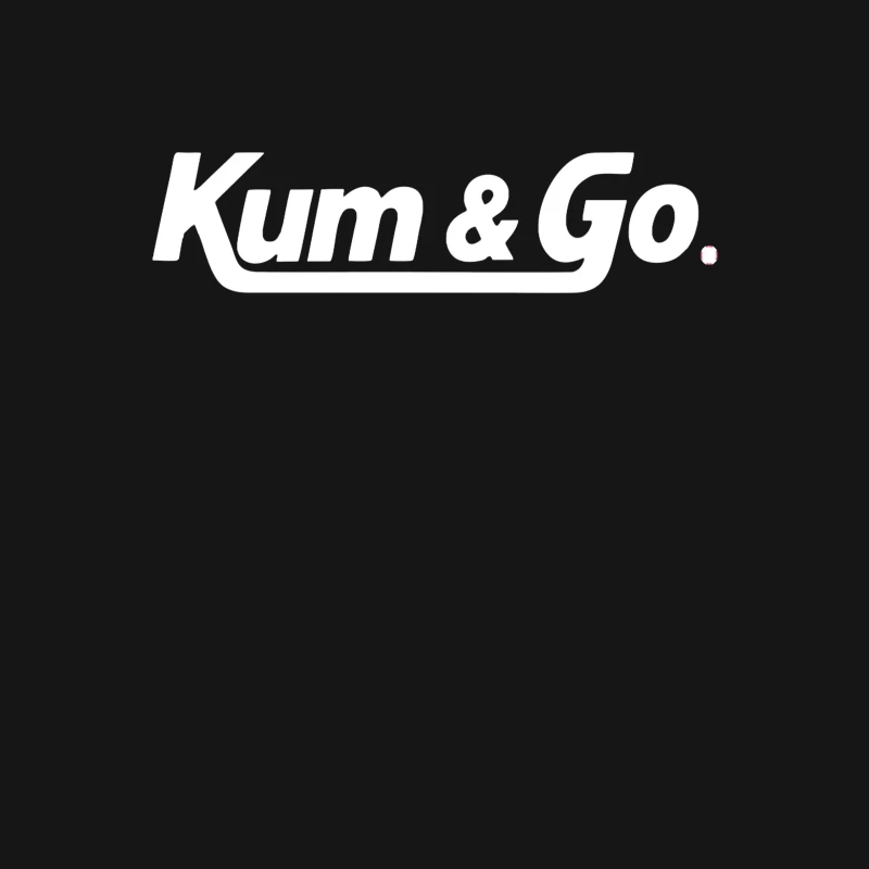 White Outlined Kum & Go Logo Design Male T-Shirt