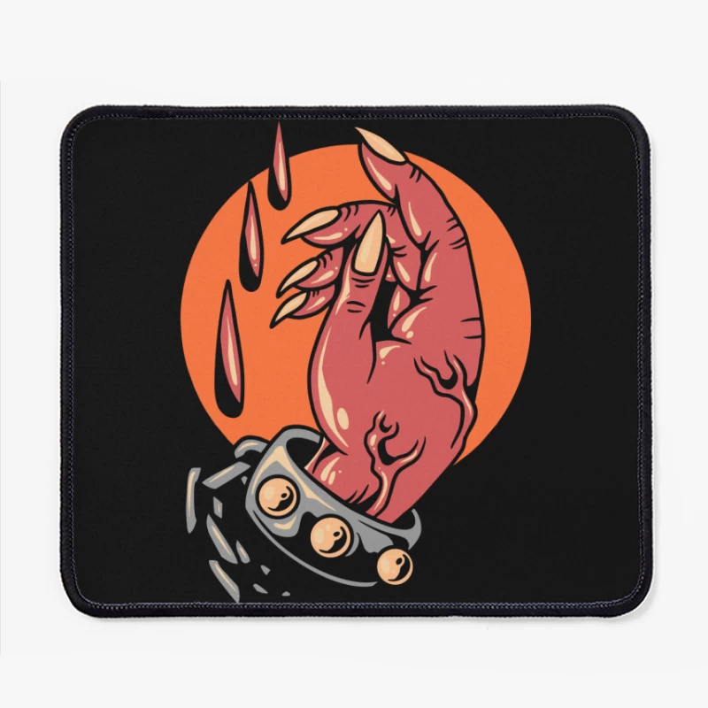 Gory Hand Breaking Free from Chains Mouse Pad