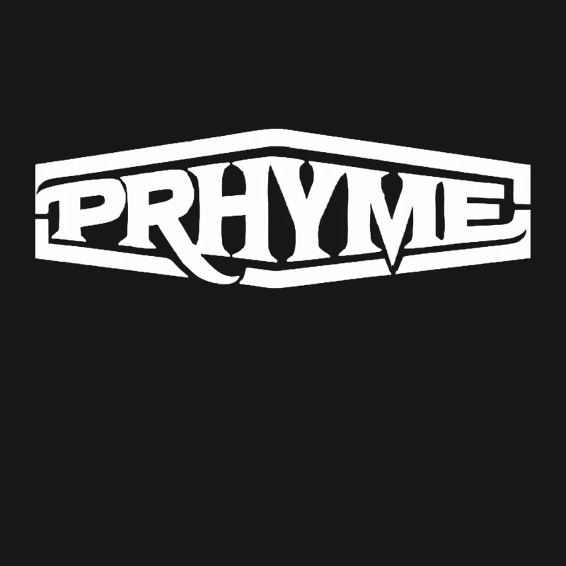 Basic Logo Outline Design with Text "RHYME" Female Pullover Hoodie