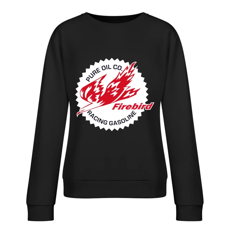 Vintage Pure Oil Company Firebird Racing Gasoline Logo Female Pullover Sweatshirt