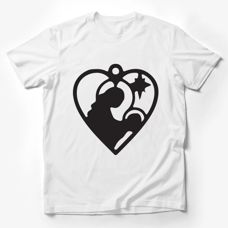 Icône de Noël avec étoile et silhouette Homme T-Shirt
