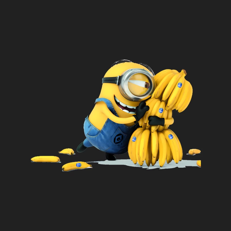 Funny Minion Character with Bananas from Animated Movie Bucket Hat