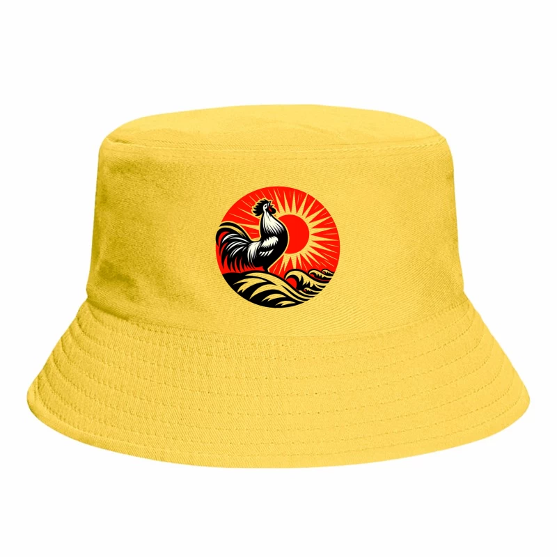 Rooster in Sunrise Bucket Hat