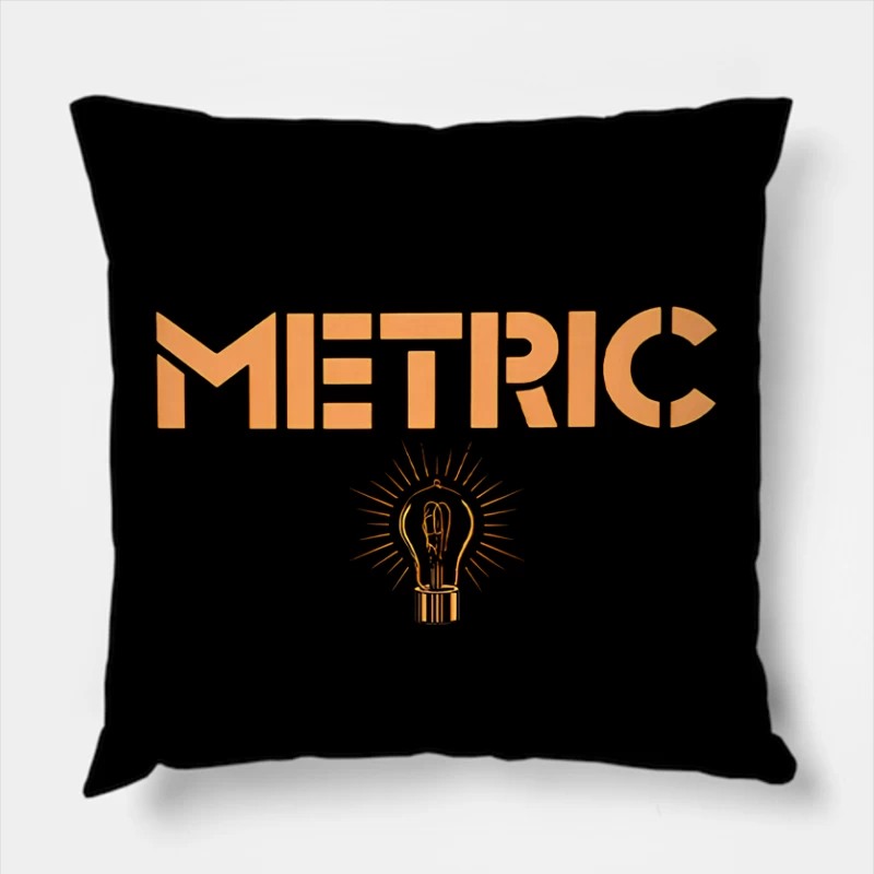 Metric Fantasies Lightbulb Throw Pillow