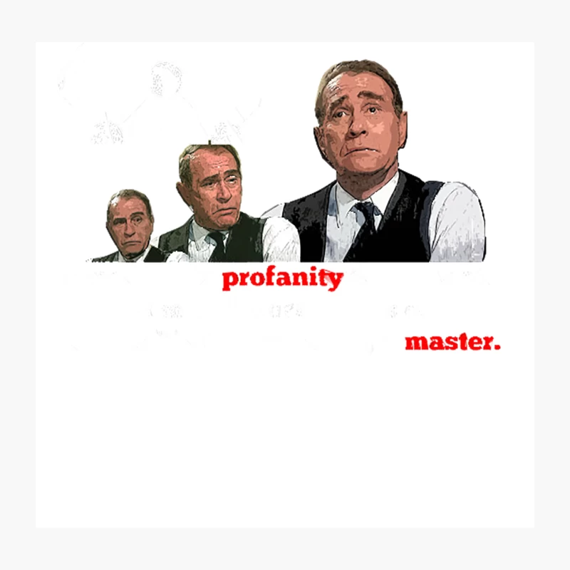 The Old Man, master of Profanity Throw Pillow