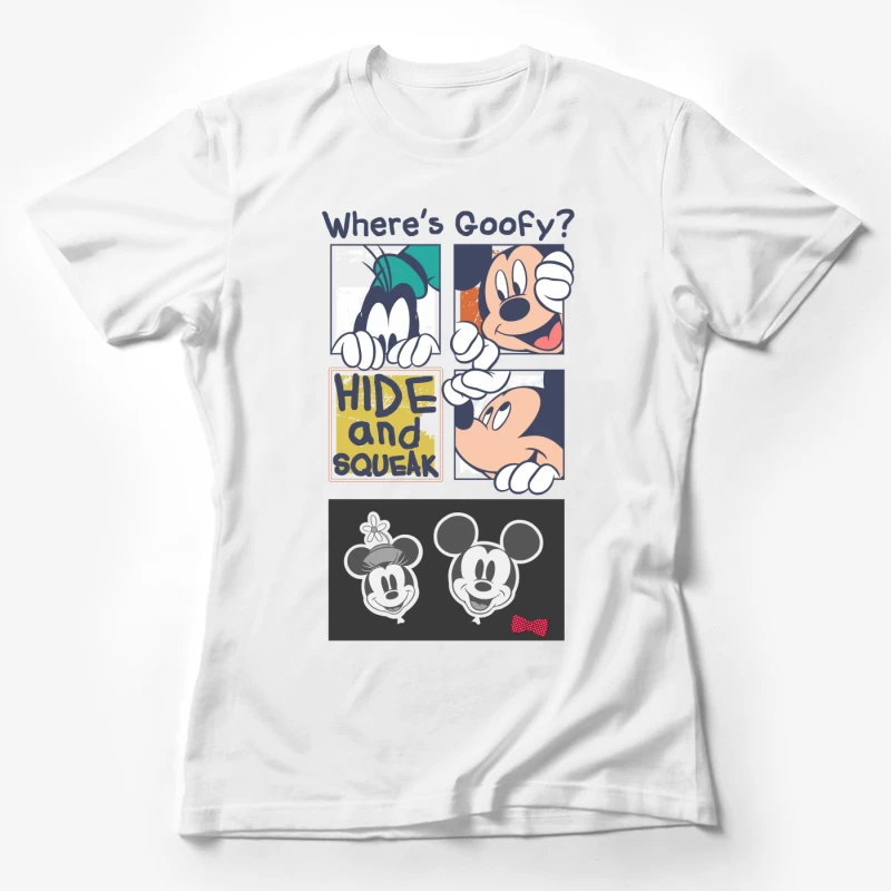 Wo ist Goofy? Verstecken und Quietschen Damen T-Shirt