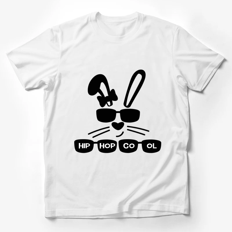 Design de lapin avec lunettes et texte Homme T-Shirt