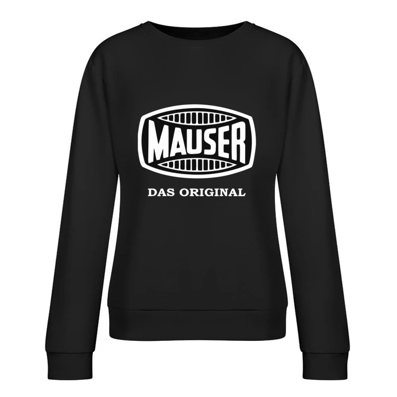 Vintage Mauser Firearms Company Logo with "Das Original" Text Female Pullover Sweatshirt