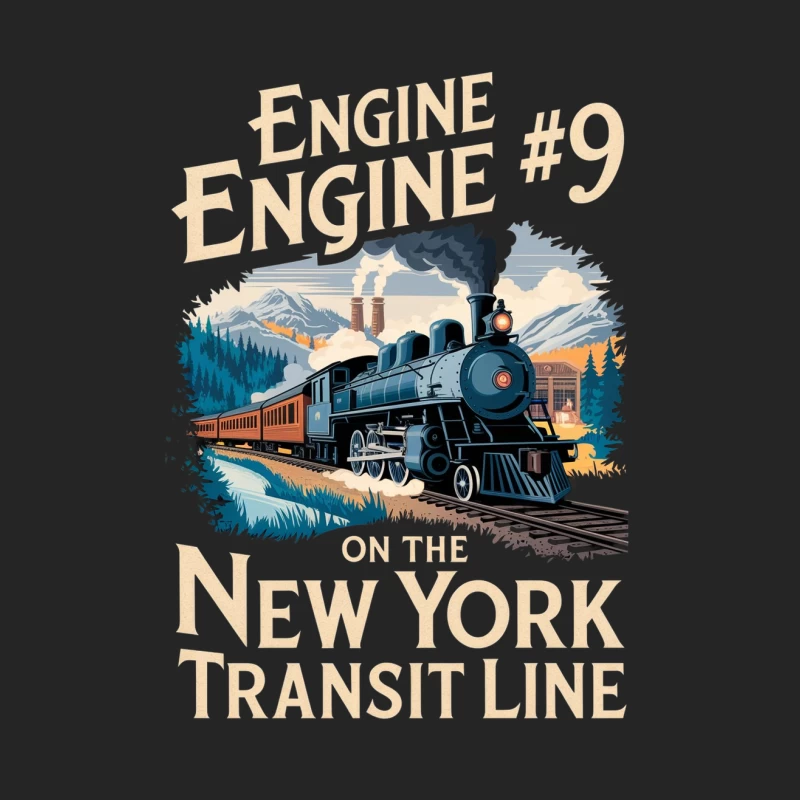 Nostalgic Steam Engine Journey on the New York Transit Line Female Pullover Sweatshirt