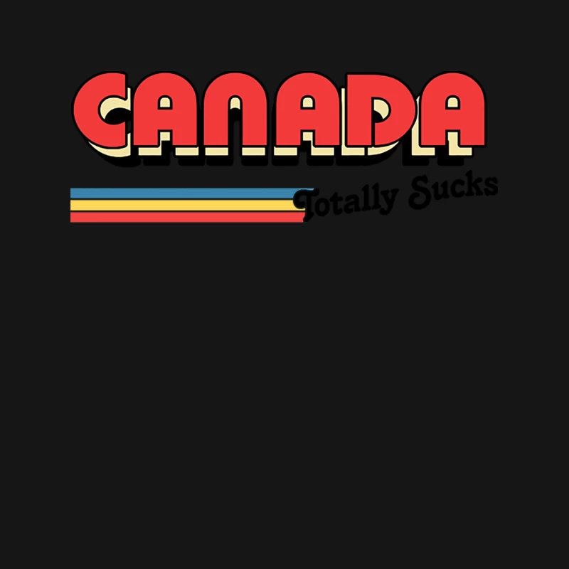 Canada Totally Sucks  Humorous Retro Typography Design Mouse Pad