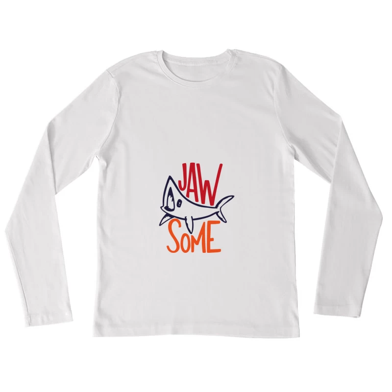 Design de requin amusant Femme Manches Longues T-Shirt