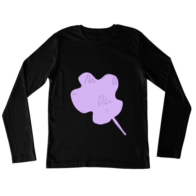 Feuille lilas abstraite Femme Manches Longues T-Shirt