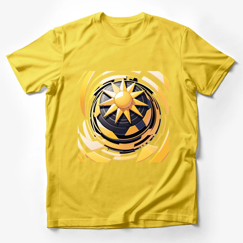 Stylized Sun Icon Design Male T-Shirt
