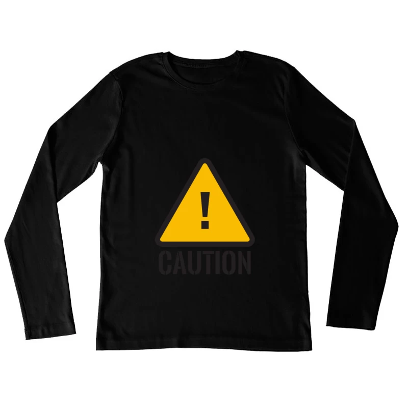 Achtungsschild mit Ausrufezeichen Damen Langarm T-Shirt