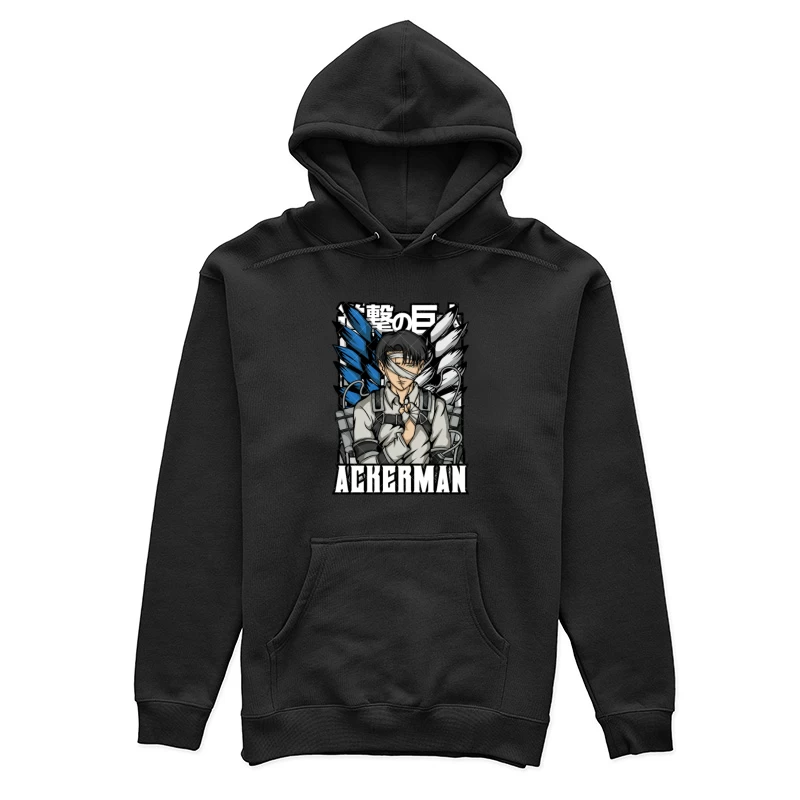Anime Charakter mit Flügel, Blau und Grau Design Damen Pullover Hoodie