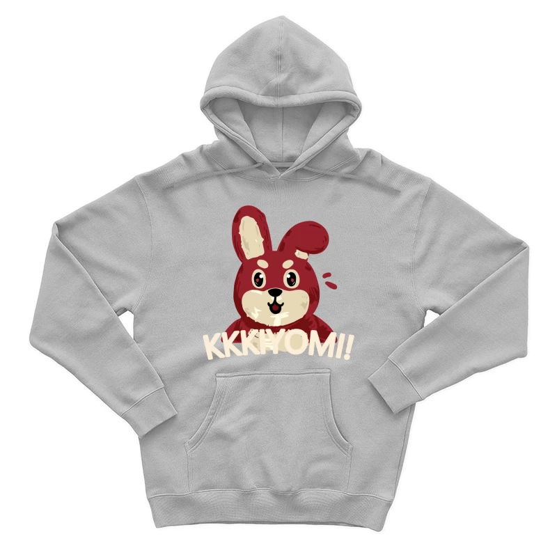 Niedlicher roter Hase Cartoon Herren Pullover Hoodie