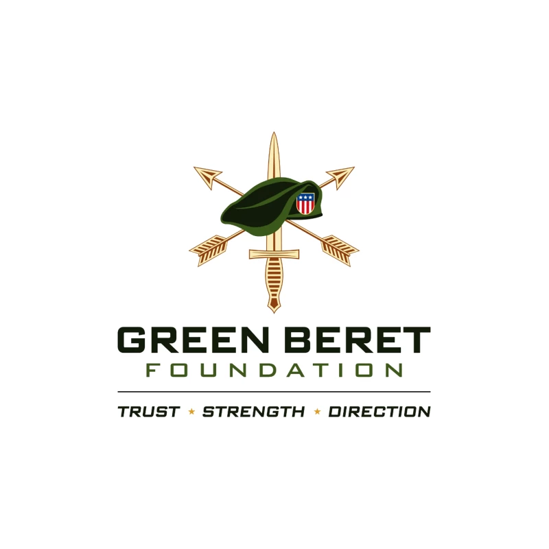 Green Beret Foundation: Special Forces Military Logo Tapestry