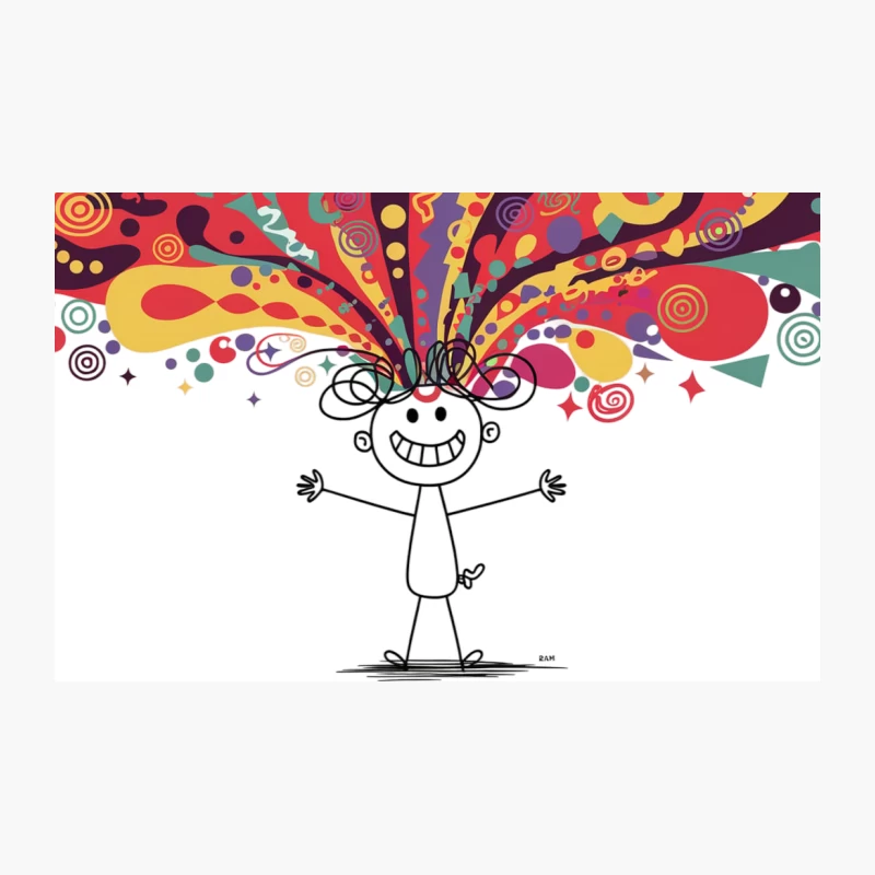 Joyful Explosion of Colorful Imagination Travel Mug