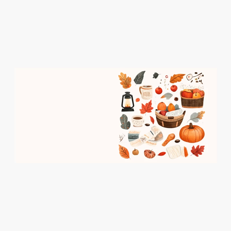 Cozy Autumn Harvest: Pumpkins, Leaves, and Coffee Coffee Mug