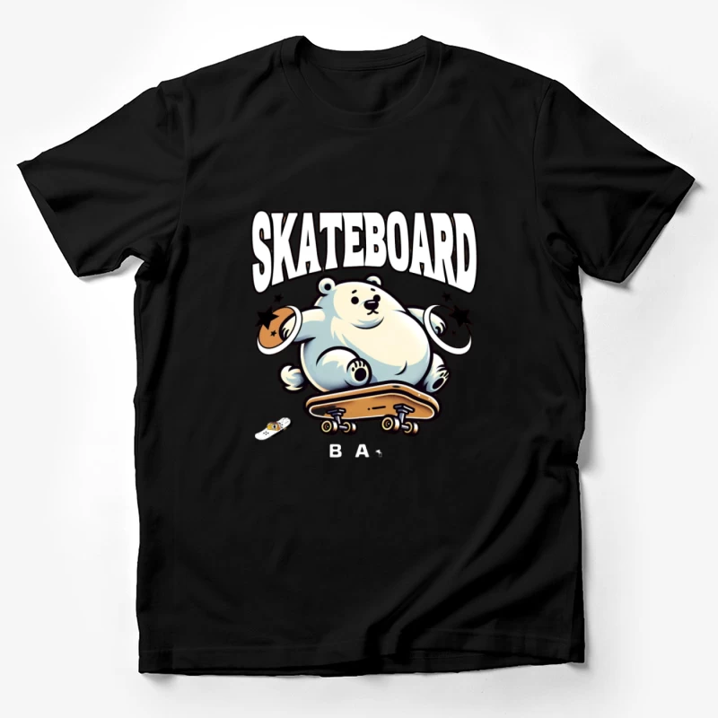 Niedlicher Eisbär auf einem Skateboard Herren T-Shirt