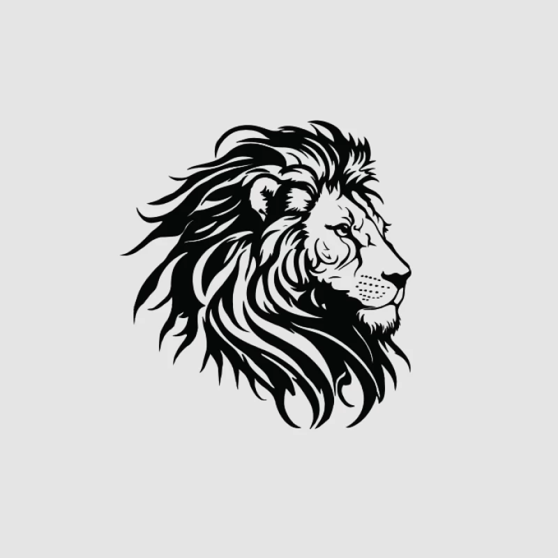 Design de Silhouette de Lion Homme Sweat à capuche