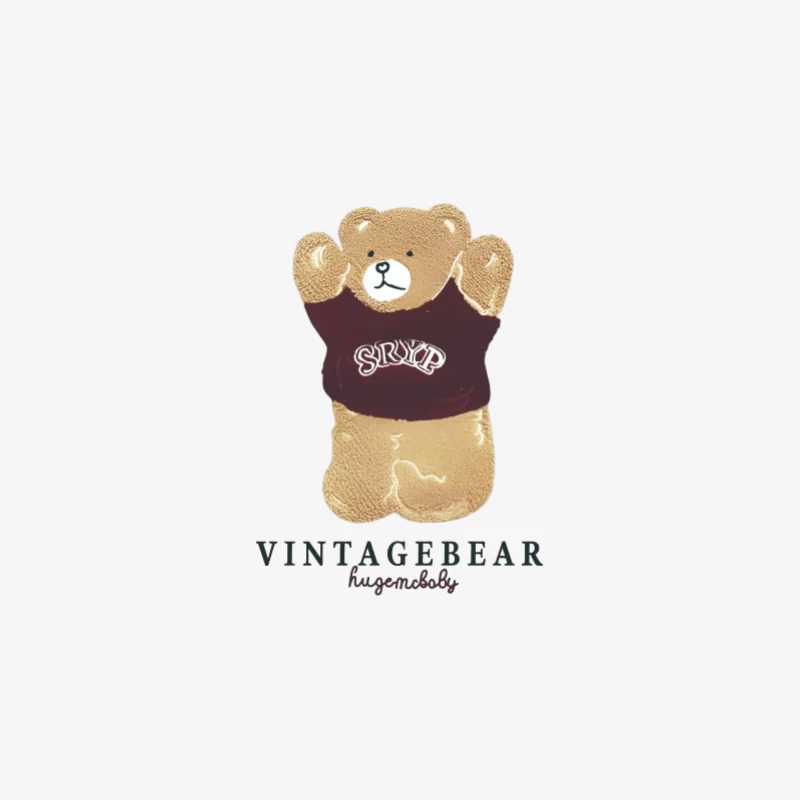 Graphique d'Ours Vintage avec Sweat Homme Manches Longues T-Shirt