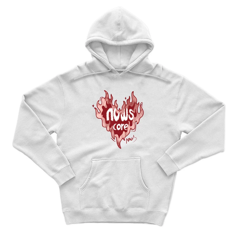 Flammendes Herzdesign mit Core-Feeling Herren Pullover Hoodie