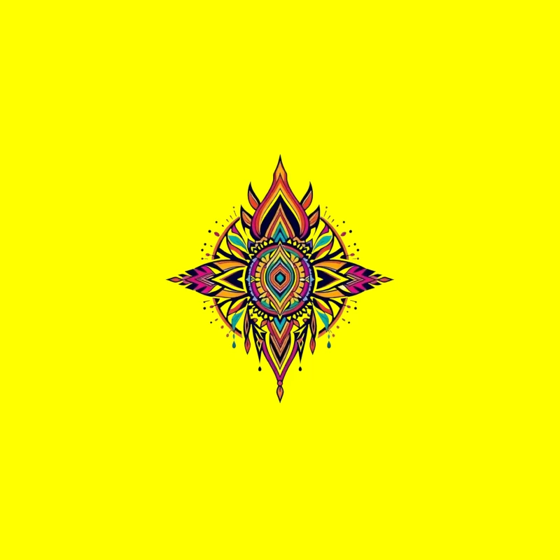 Vibrant Mandala Design Desk Mat