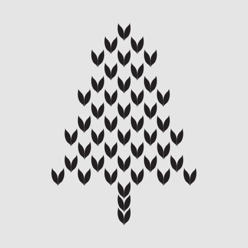 Arbre de chevrons en noir Homme Sweat à capuche