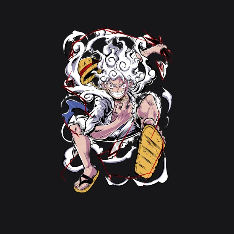 Anime-Kämpfer mit Rauch und Blitz Herren Pullover Hoodie