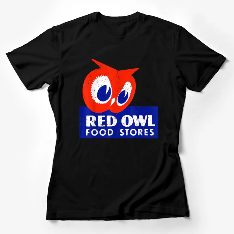 Vintage Red Owl Food Stores Logo Design Female T-Shirt