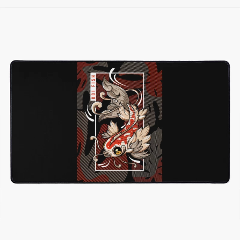 Koi Fish Art with a Contemporary Edge Desk Mat