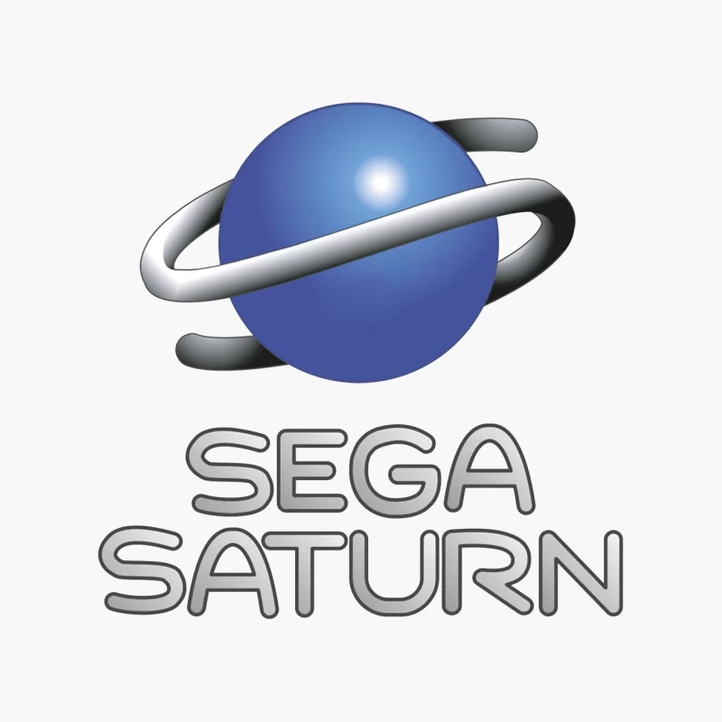 Sega Saturn: Iconic Logo of Classic 90s Gaming Console Cotton Tote Bag