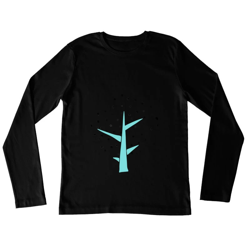 Arbre abstrait avec points Femme Manches Longues T-Shirt