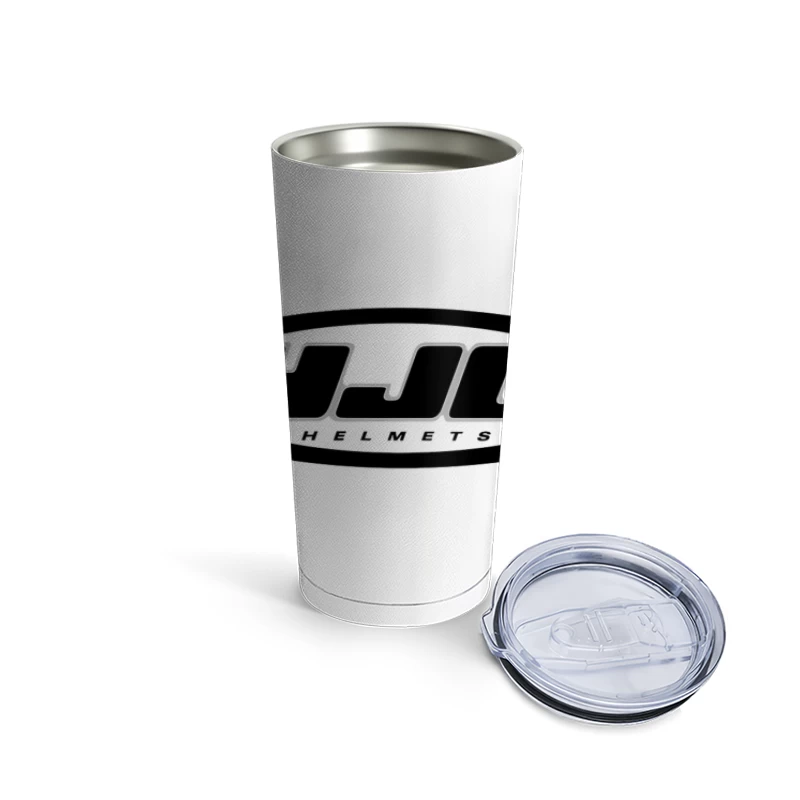 HJC Helmets Motorcycle Brand Logo in Black and White Travel Mug