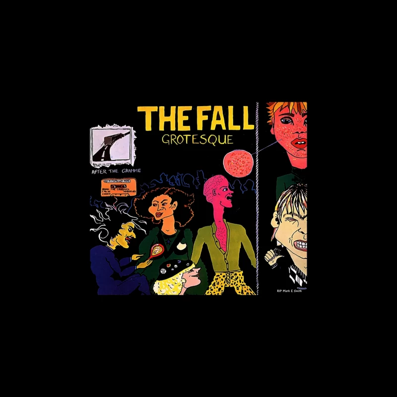 The Fall's "Grotesque" Post-Punk Album Cover Illustration Desk Mat