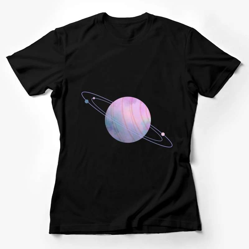 Pastellfarbener Planet mit Ringen Damen T-Shirt