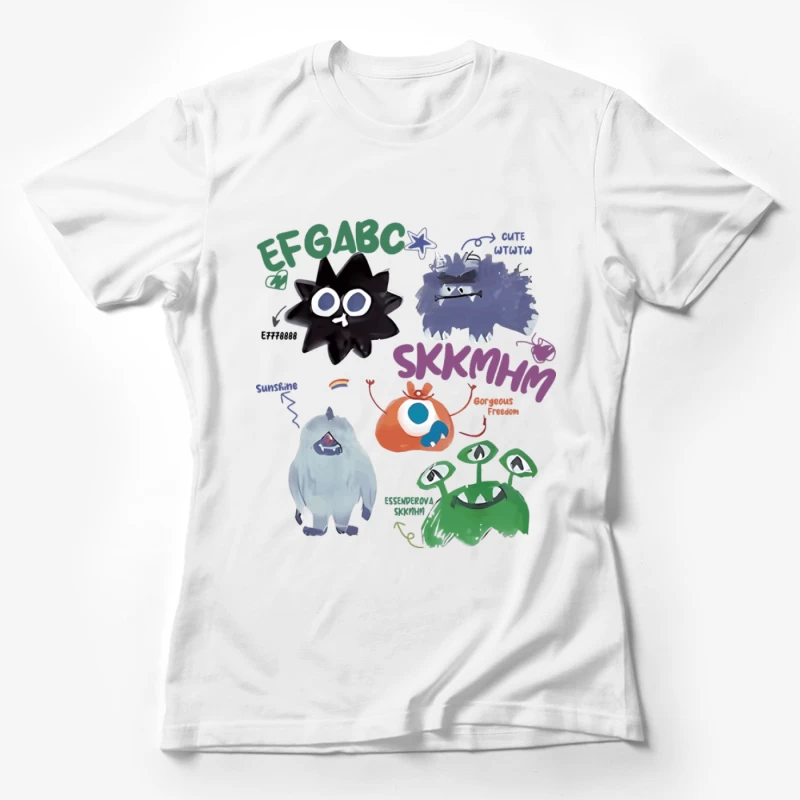 Monsters mit musikalischen Noten Damen T-Shirt