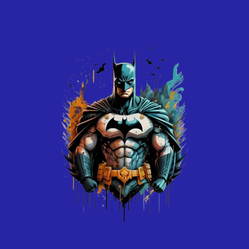 Dynamic Illustration of Batman Male Tank Top