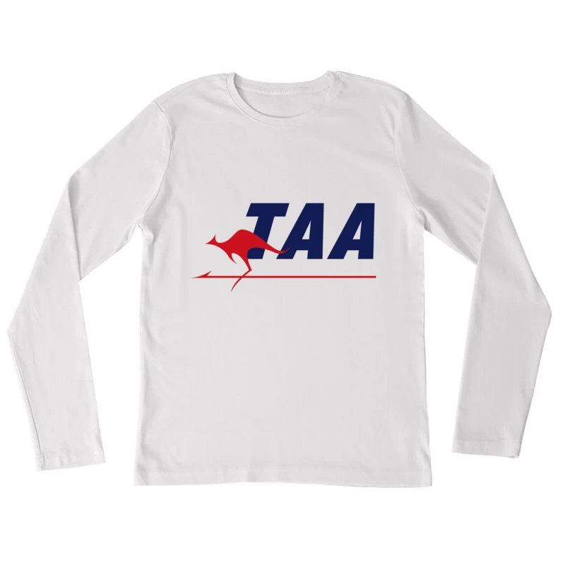 TAA (Trans Australia Airlines) Vintage Logo with Red Kangaroo Female Long Sleeve T-Shirt