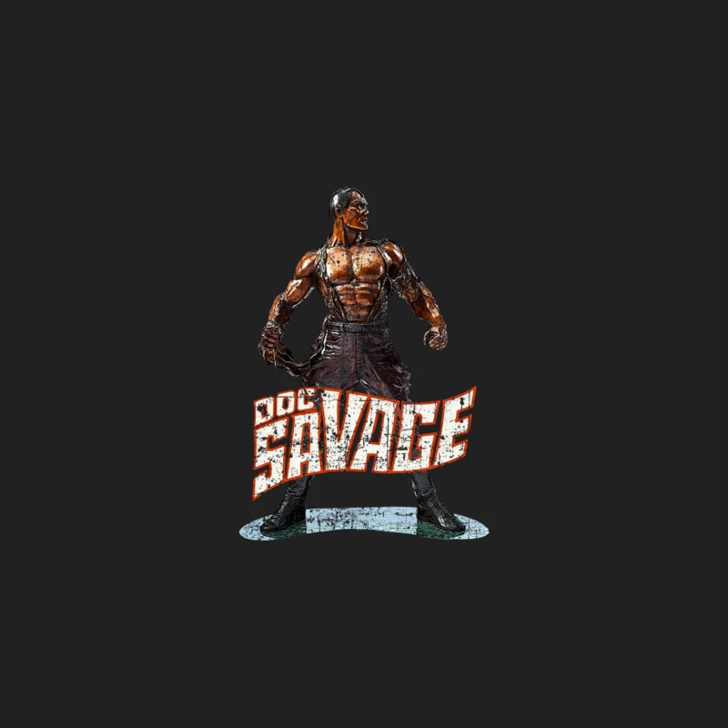 Vintage Doc Savage Pulp Fiction Superhero Illustration Bucket Hat