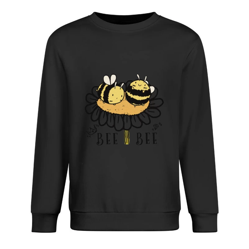 Süße Bienen auf Blume Herren Pullover Sweatshirt