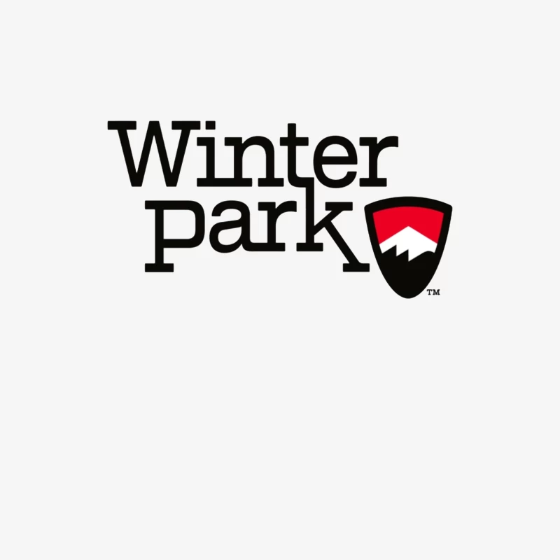 Winter Park Resort Logo with Mountain Shield Design Male Long Sleeve T-Shirt