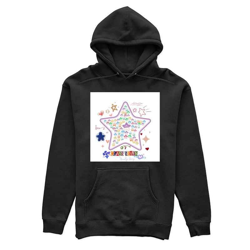 Buntes Stern-Collage-Design Damen Pullover Hoodie