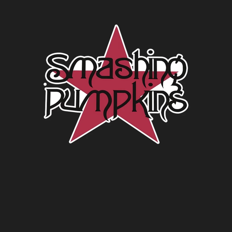 Smashing Pumpkins Alternative Rock Band Logo with Red Star Male Tank Top