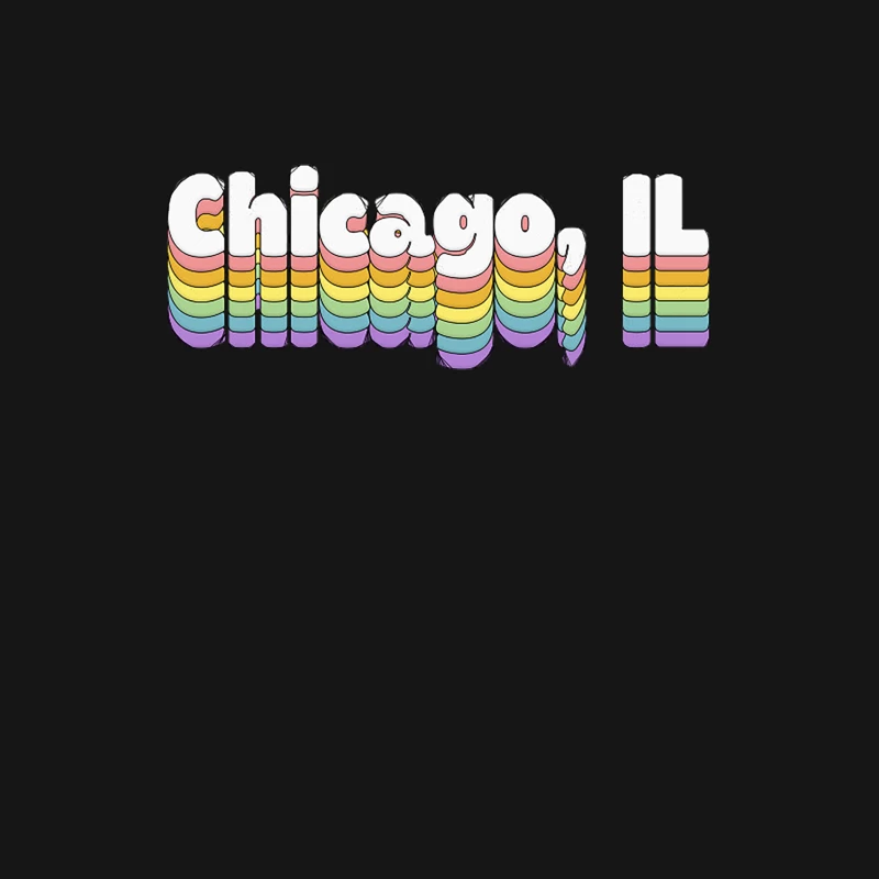 Chicago  Retro Typography Design Male Long Sleeve T-Shirt