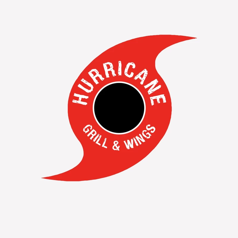 Hurricane Grill & Wings Restaurant Logo Design Male T-Shirt