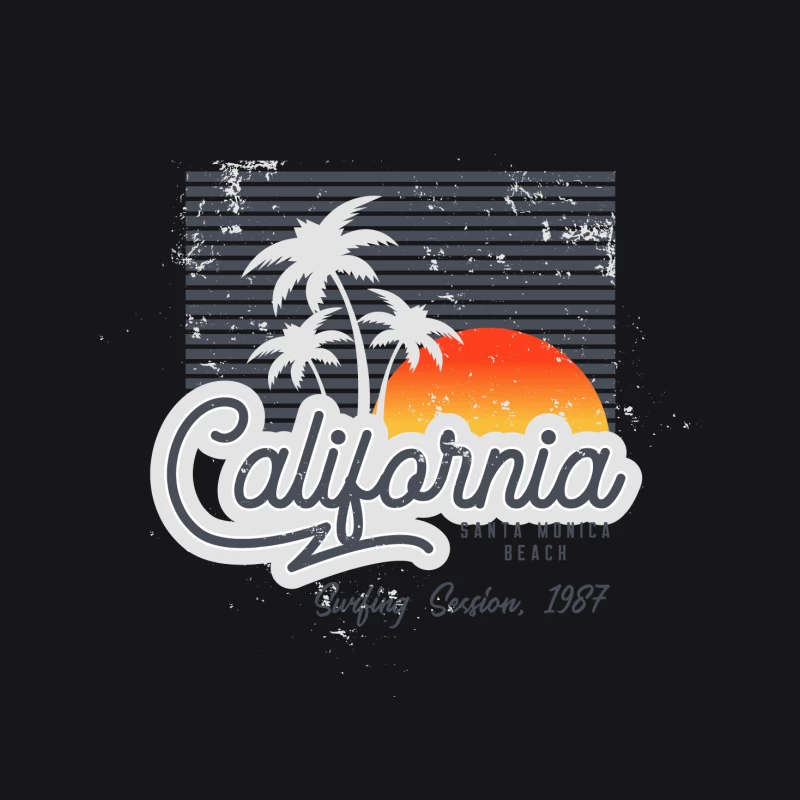 Kalifornien Sonnenuntergang Surf-Design Herren Pullover Hoodie