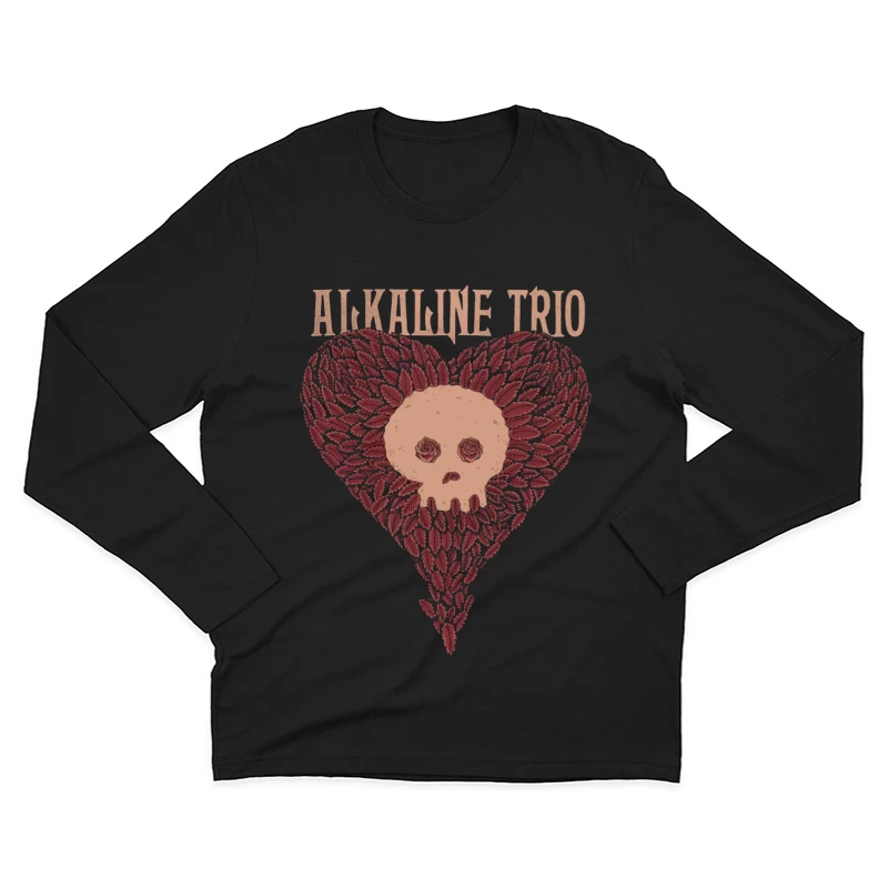 Alkaline Trio Gothic Heart Skull Logo Design Male Long Sleeve T-Shirt