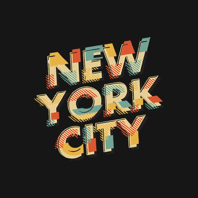 Retro New York City Text Herren T-Shirt